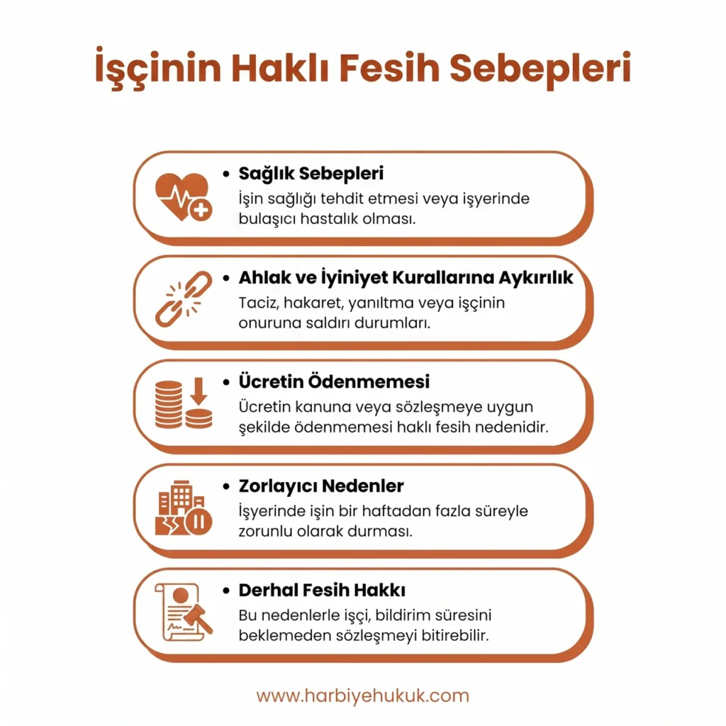 İşçinin Haklı Fesih Sebepleri
