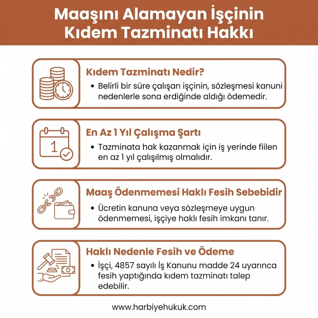 Maaşını Alamayan İşçinin Kıdem Tazminatı Hakkı