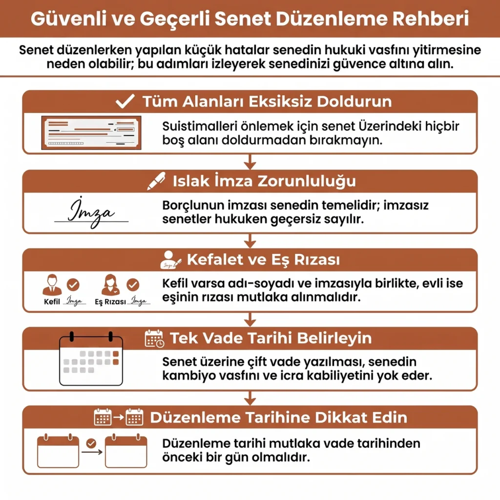 Boş Senet Hazırlarken Dİkkat Edilmesi Gerekenler