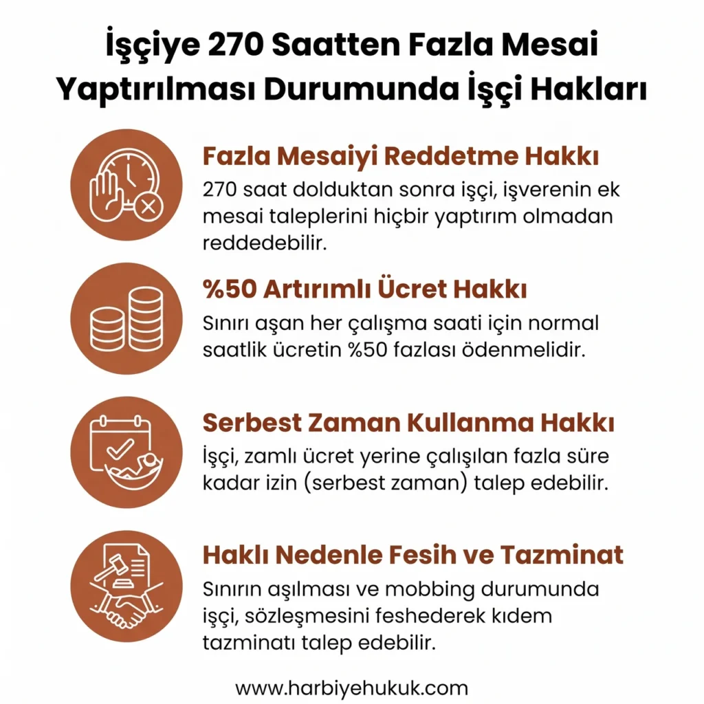 İşçiye 270 Saatten Fazla Mesai Yaptırılması Durumunda İşçi Hakları