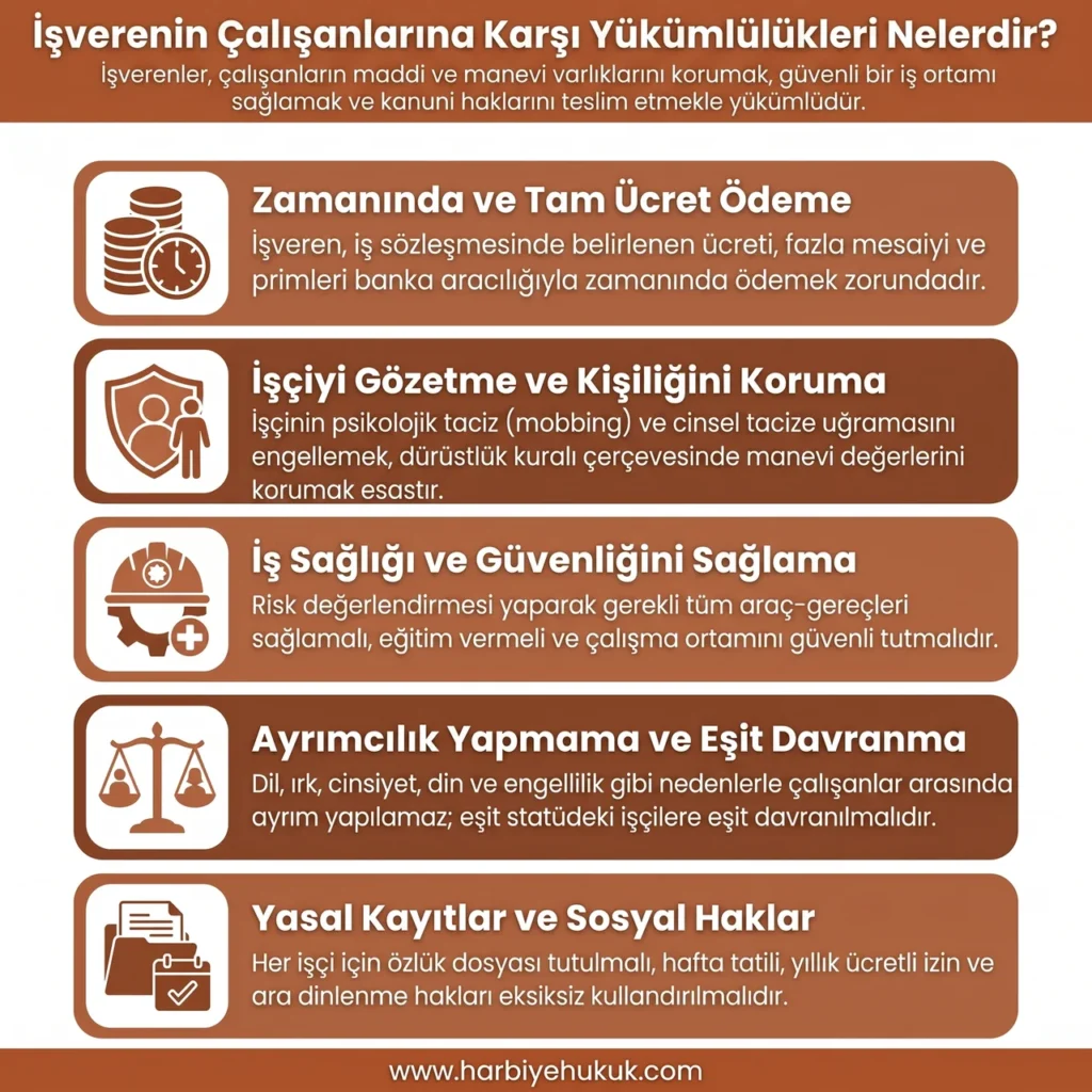 İşverenin Çalışanlarına Karşı Yükümlülükleri Nelerdir?