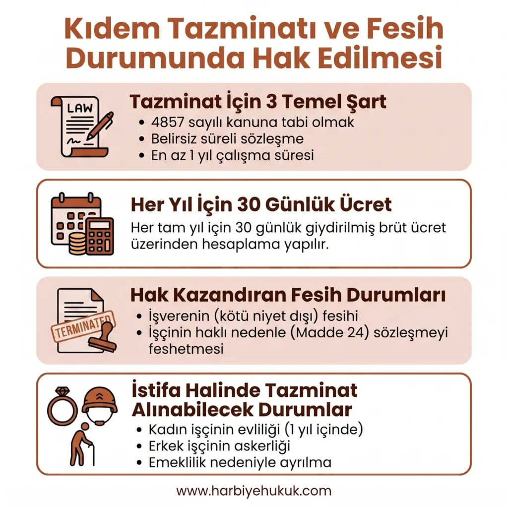 Kıdem Tazminatı ve Fesih Durumunda Hak Edilmesi