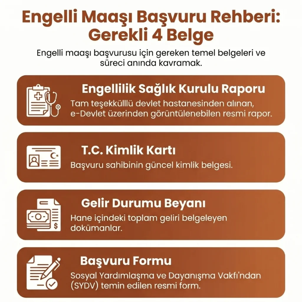 Engelli Maaşı İçin Gerekli Belgeler