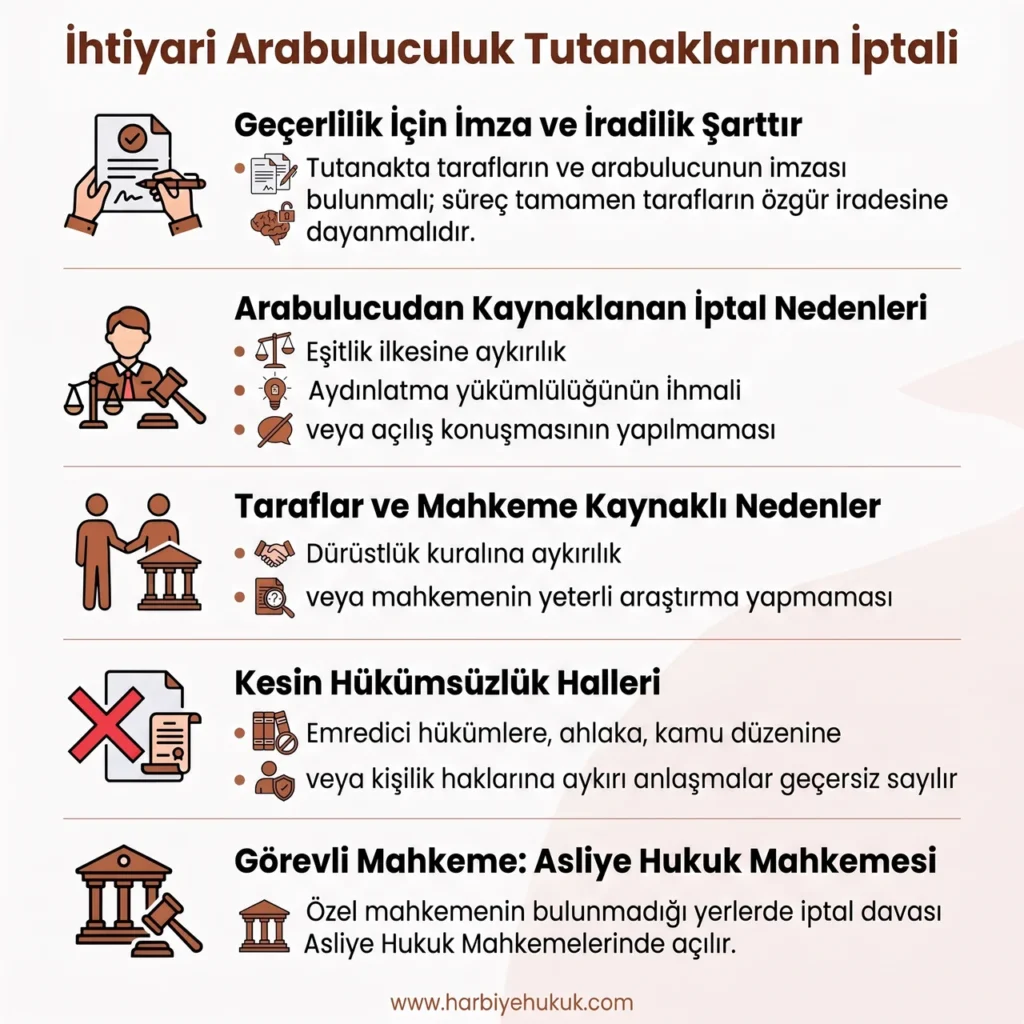 İhtiyari Arabuluculuk Tutanaklarının İptali