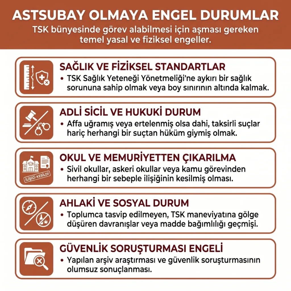 Astsubay Olmaya Engel Durumlar