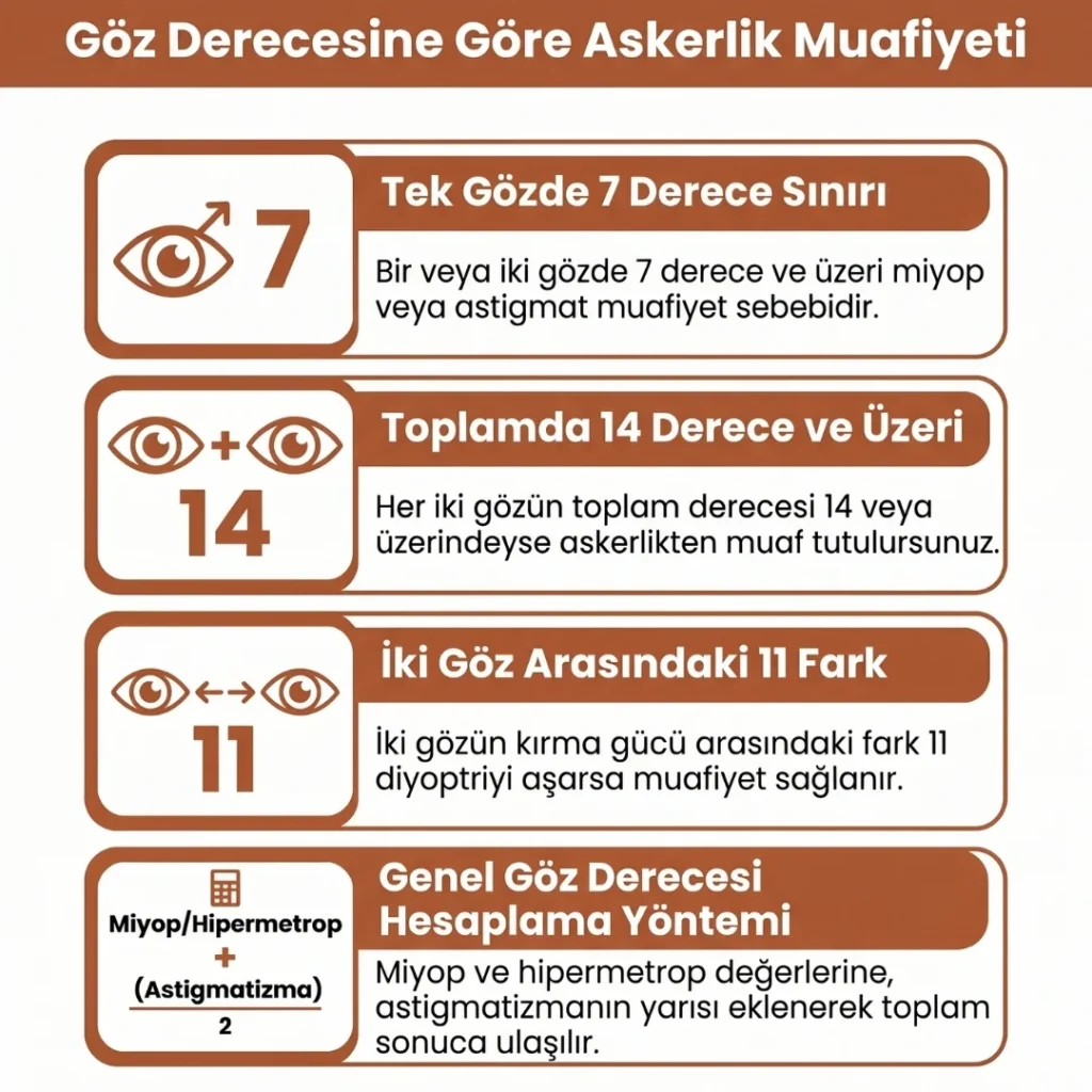 Askerlik Muafiyetinde Göz Derecesi