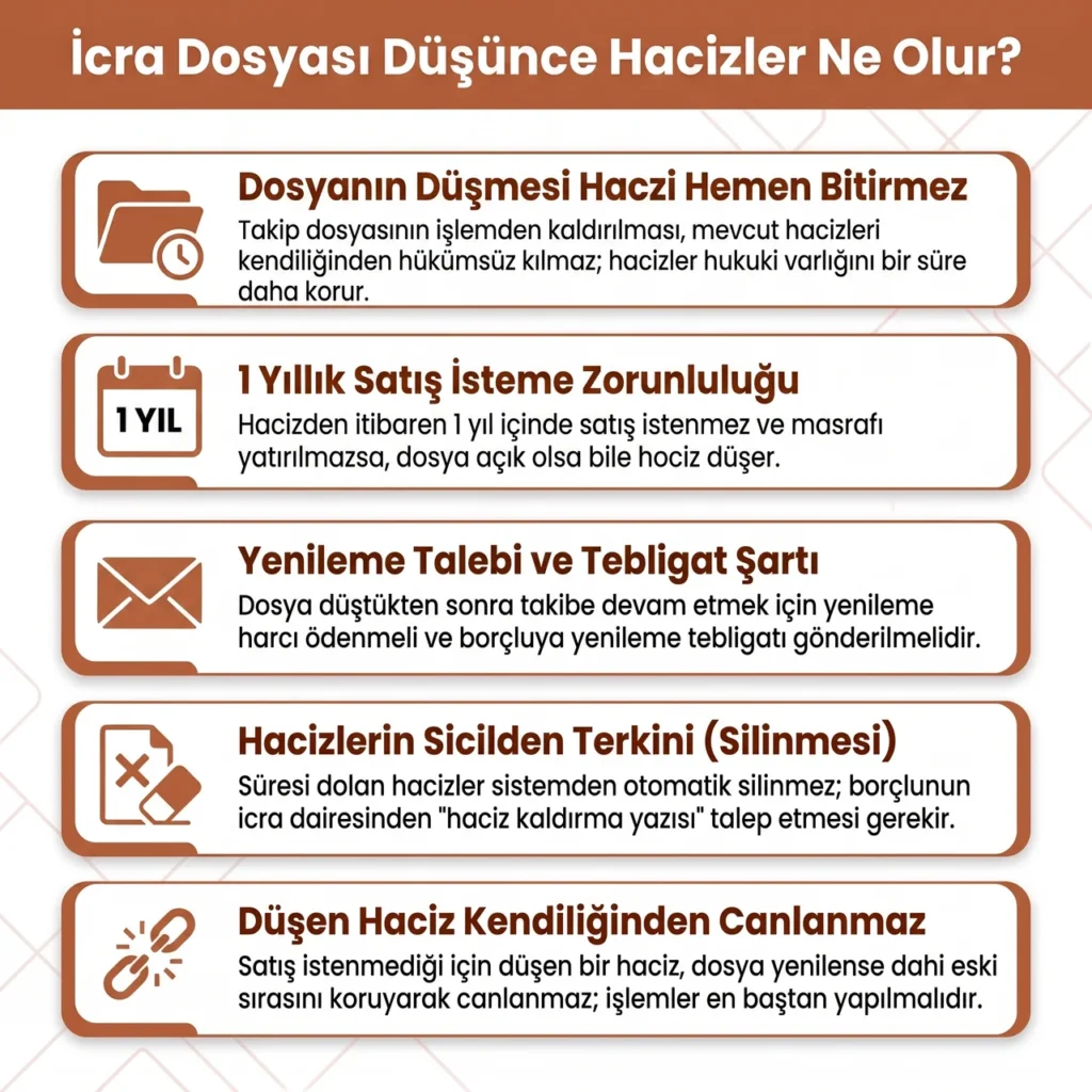 İcra Dosyası Düşerse Hacizler Ne Olur?