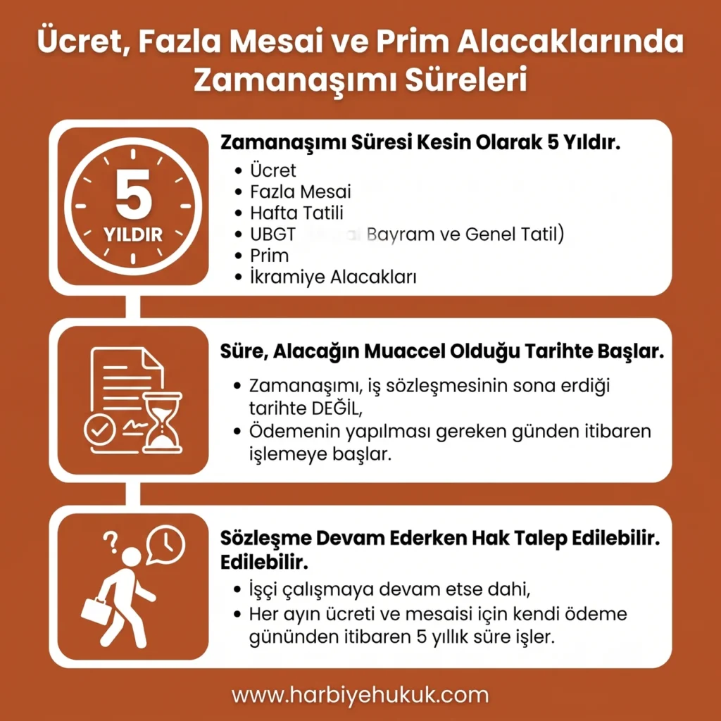 İşçilik Alacaklarında Zamanaşımı Süreleri