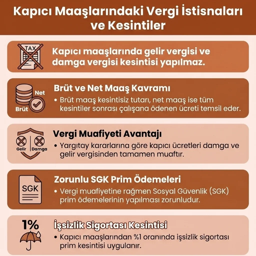 Kapıcı Maaşı SGK ve Vergi Kesintileri