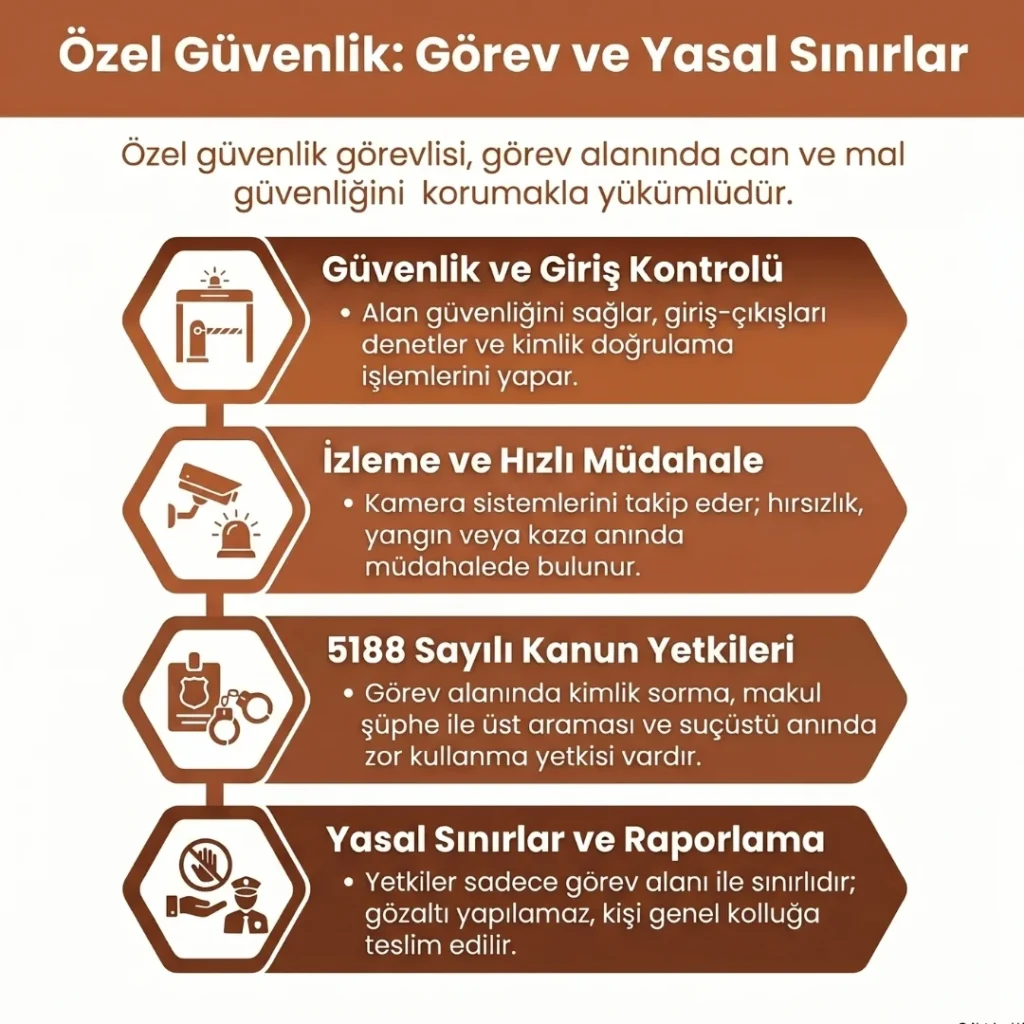 Özel Güvenlik Görevlisi Yetki ve Sorumluluklar