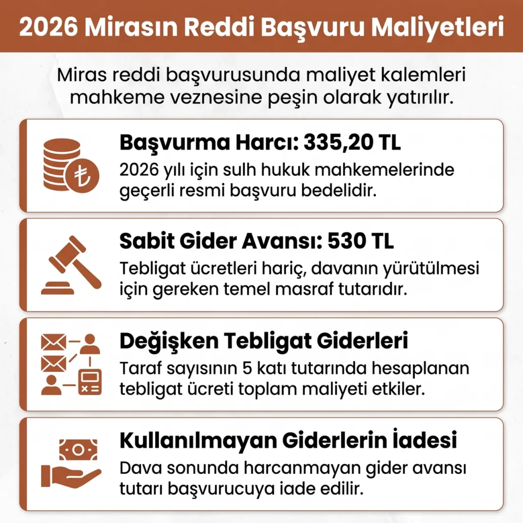 Reddi Miras Dilekçesi ve Maliyetler