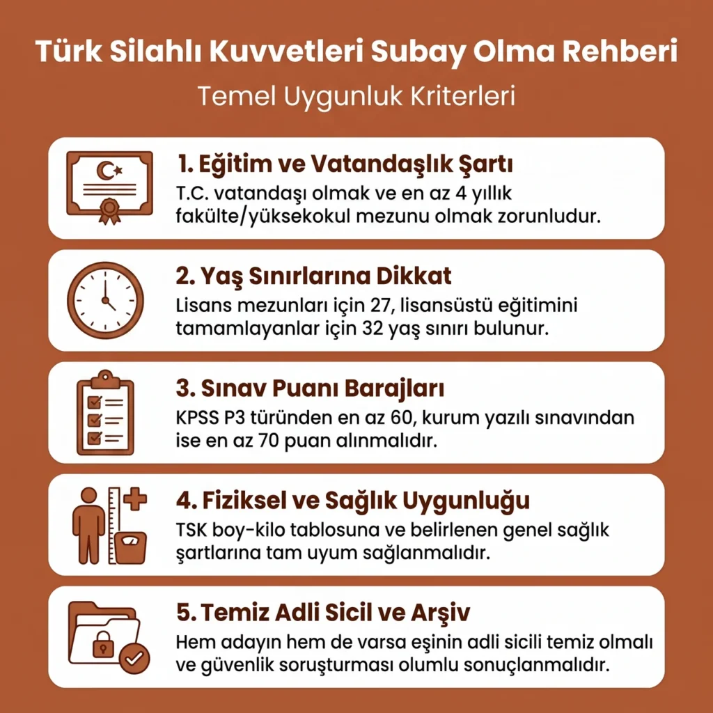 Subay Olma Şartları
