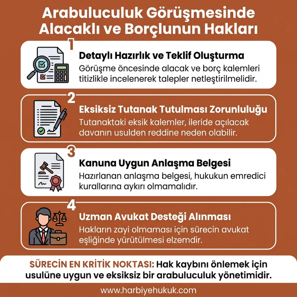 Arabuluculuk Görüşmesinde Alacaklı ve Borçlunun Hakları