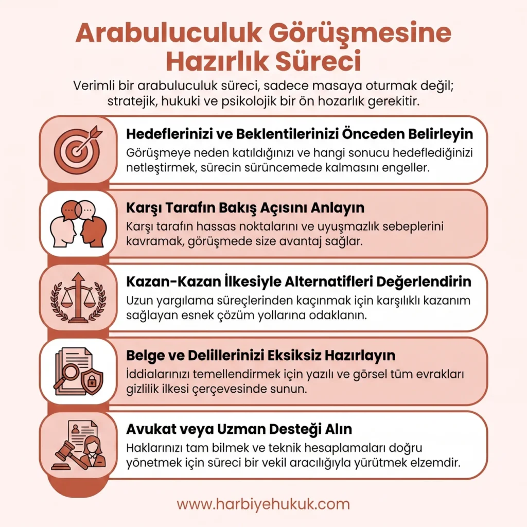 Arabuluculuk Görüşmesine Hazırlık Süreci