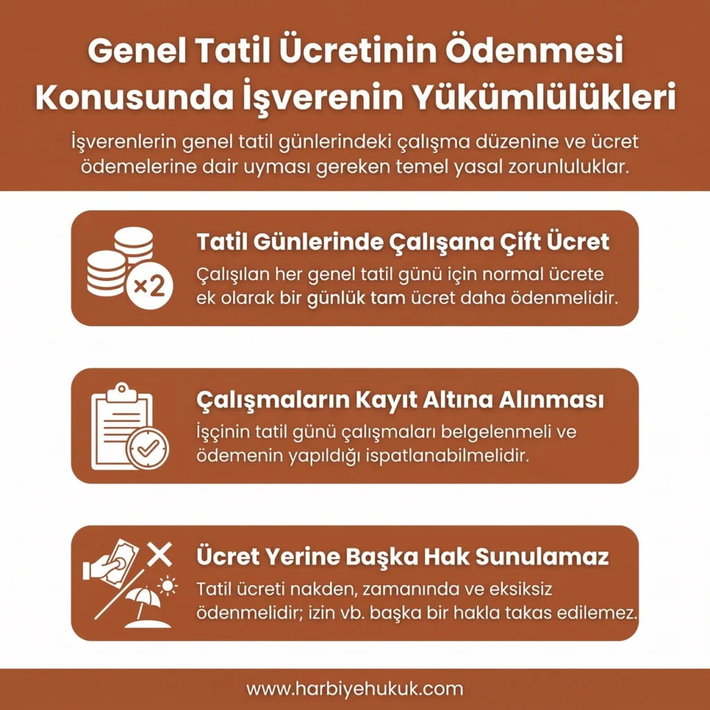 Genel Tatil Ücretinin Ödenmesi Konusunda İşverenin Yükümlülükleri