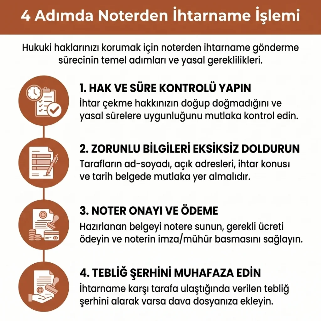 4 Adımda Noterden İhtar Çekme İşlemi