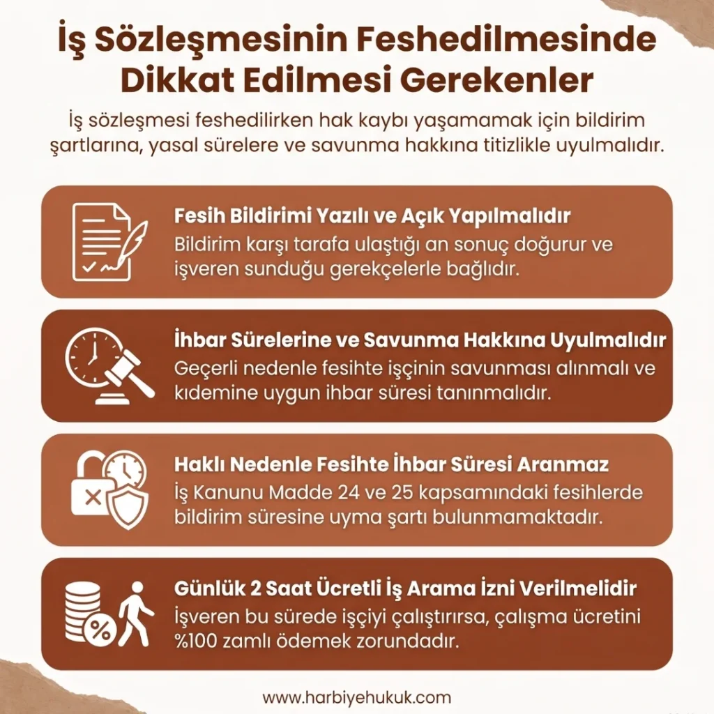 İş Sözleşmesinin Feshedilmesinde Dikkat Edilmesi Gerekenler