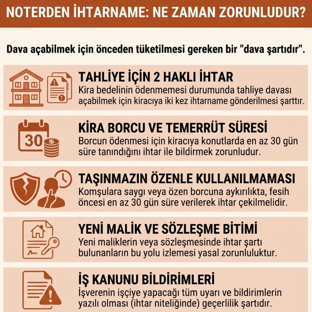 Noterden İhtar Çekmenin Zorunlu Halleri