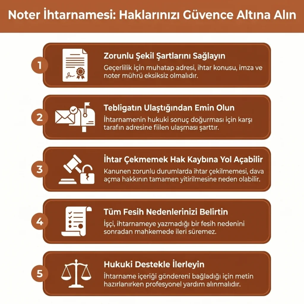 Noterden İhtarname Çekme Şartları