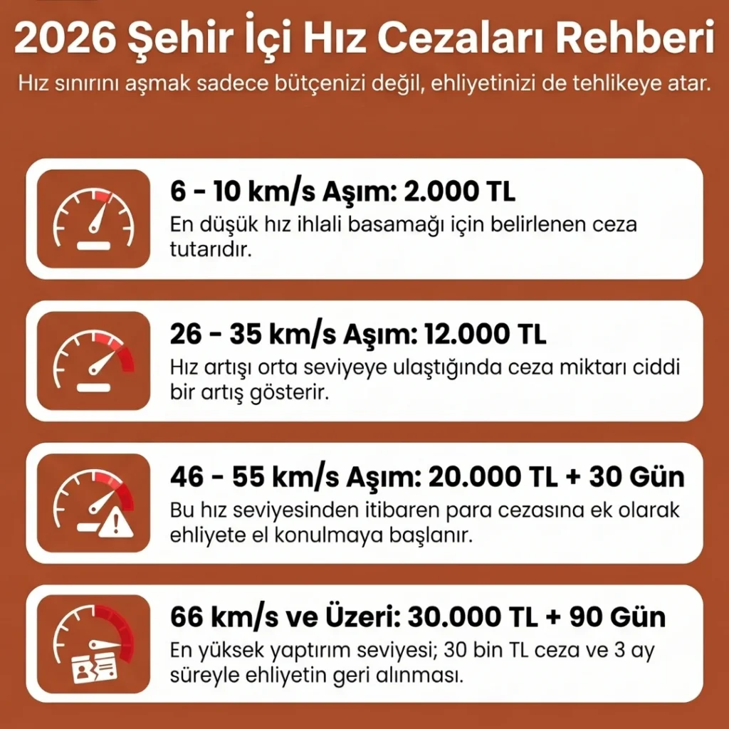 Şehir İçi Hız Sınırları ve Hız Cezaları