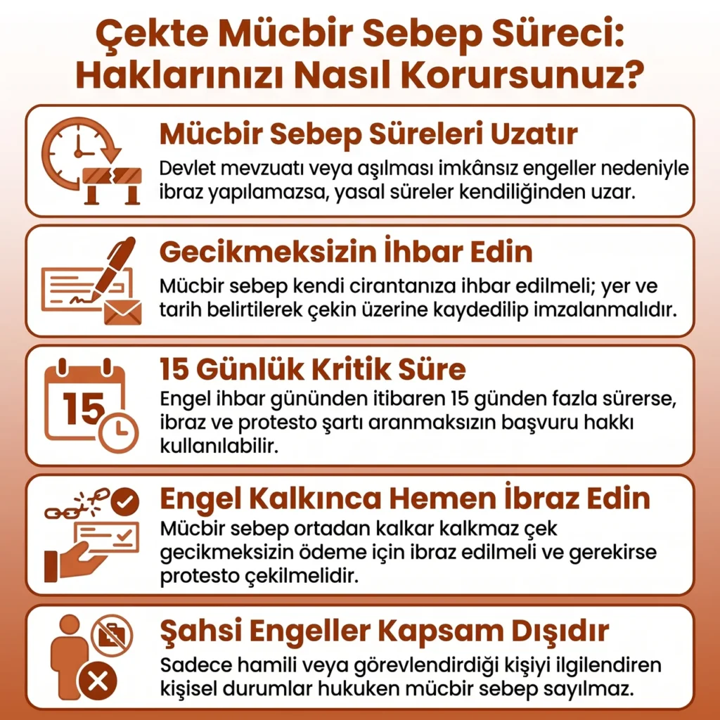 Çekte Mücbir Sebep Süreci