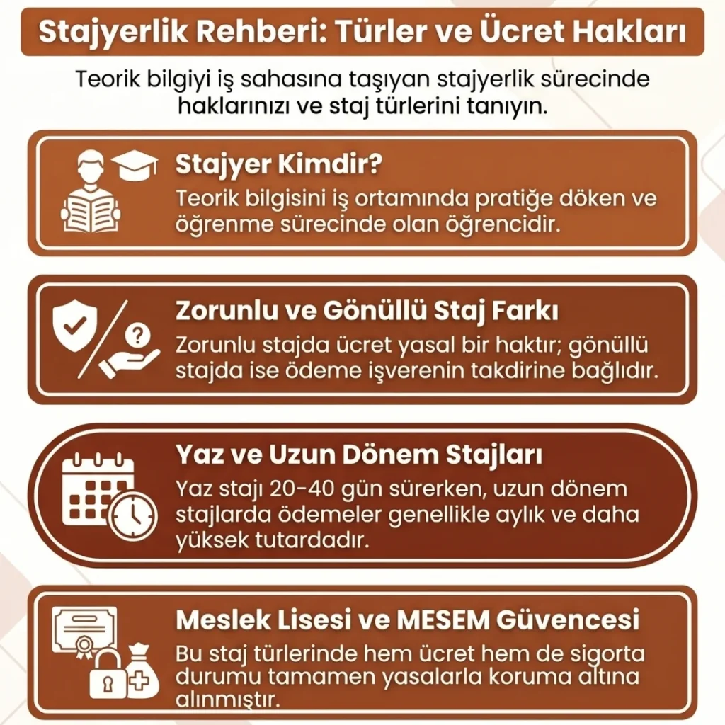 Staj Türleri ve Ücretleri