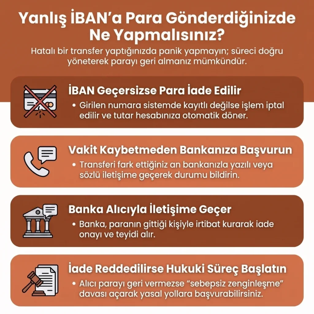 Yanlış İBAN'a Para Gönderildiğinde Yapılacaklar