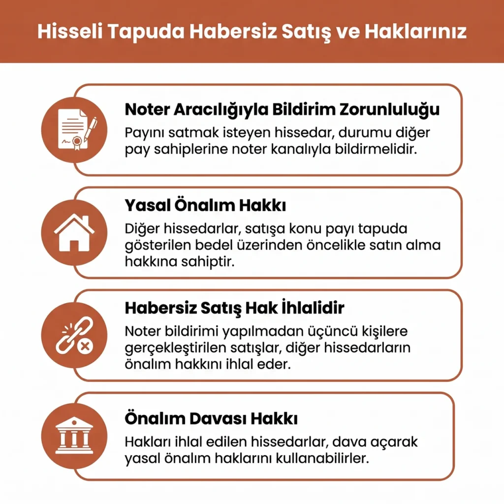 Hisseli Tapuda Habersiz Satış