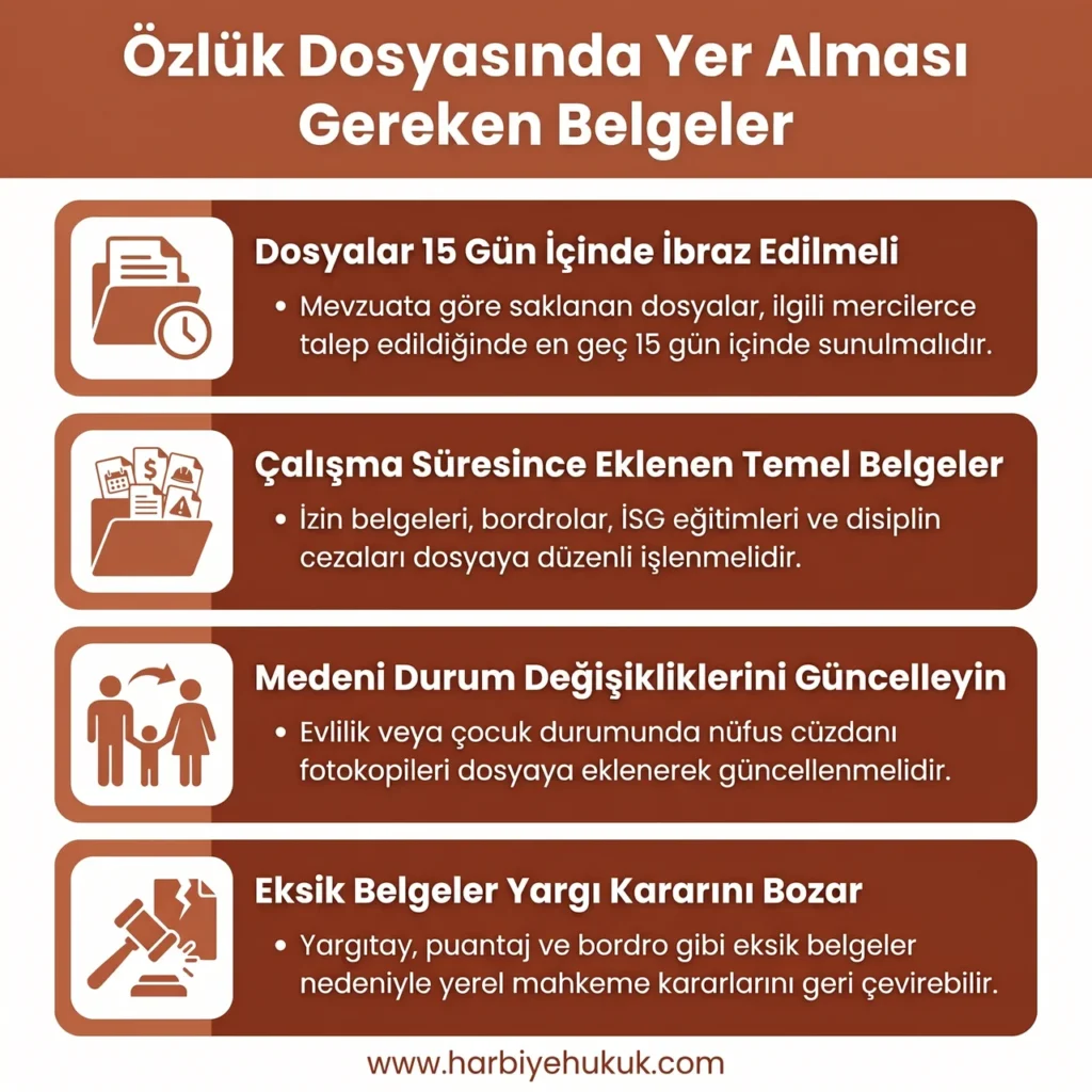 Özlük Dosyasında Yer Alması Gereken Belgeler