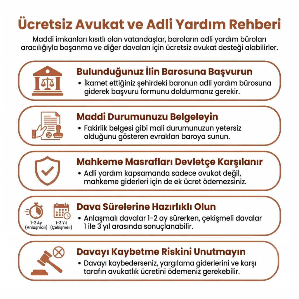 Ücretsiz Boşanmada Adli Yardım