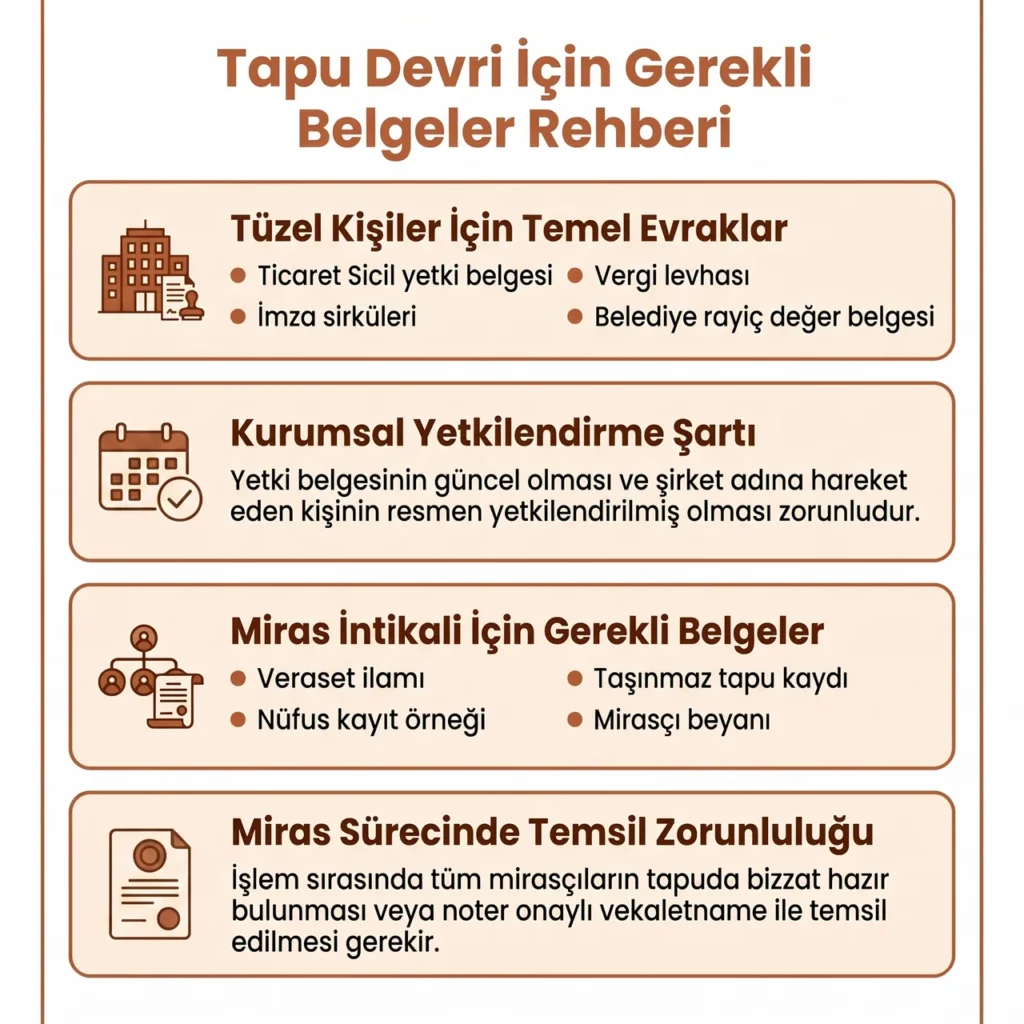 Tapu İşlemlerinde Devir İçin Gerekli Belgeler