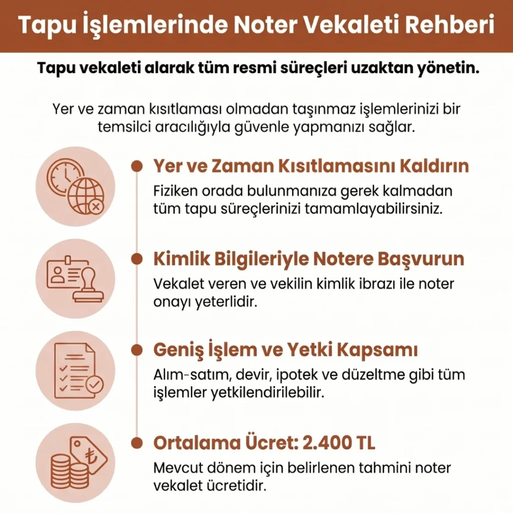 Tapu Vekaleti Noter Ücreti