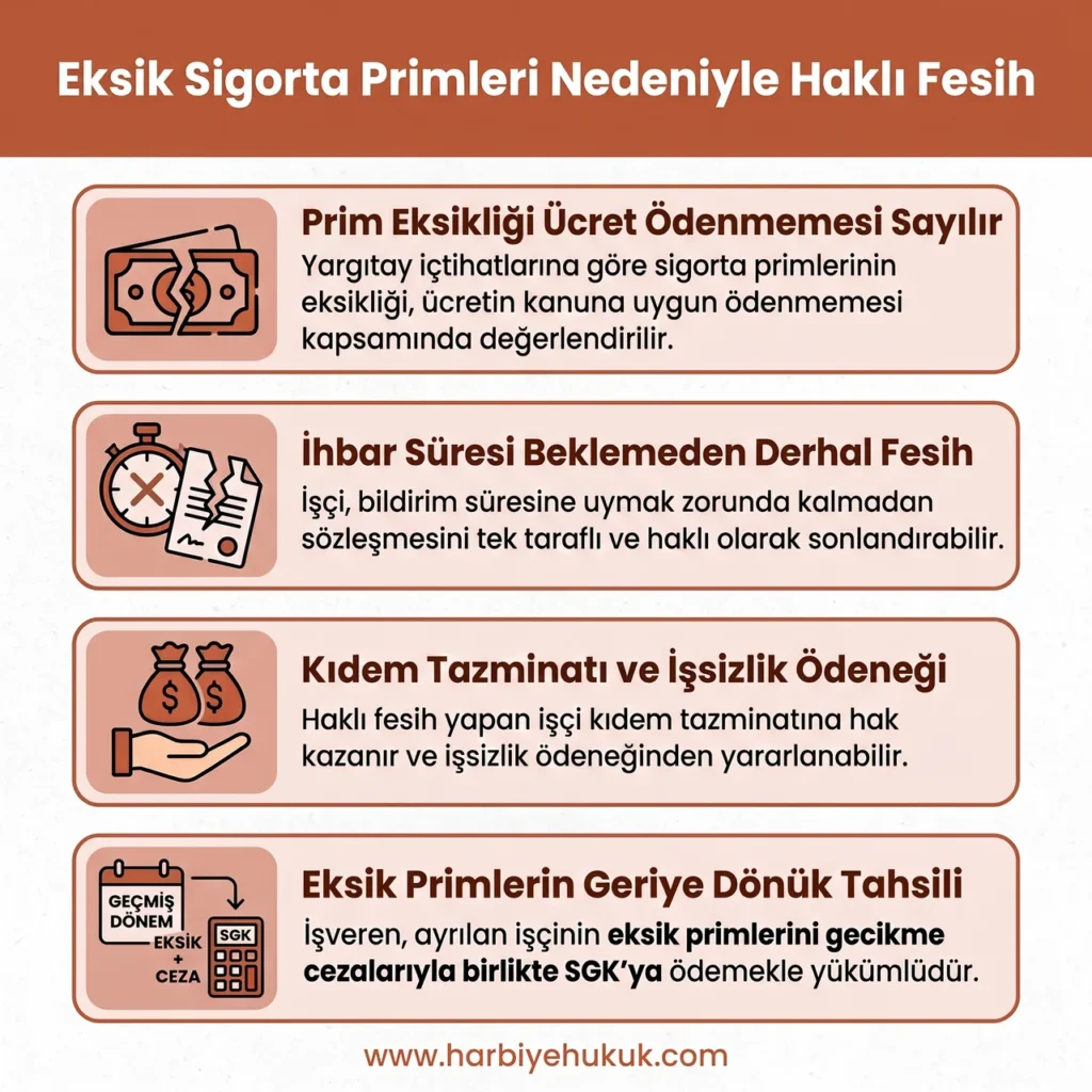 Eksik Sigorta Primleri Nedeniyle Haklı Fesih