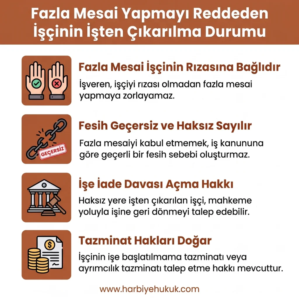 Fazla Mesai Yapmayı Reddeden İşçinin İşten Çıkarılma Durumu
