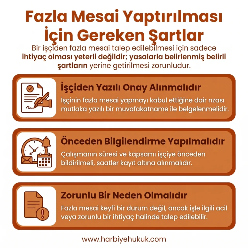 Fazla Mesai Yaptırılması Şartları