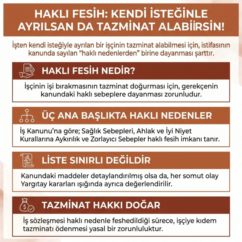 Kendi İsteği İle Ayrılan İşçinin Haklı Fesih Hakkı