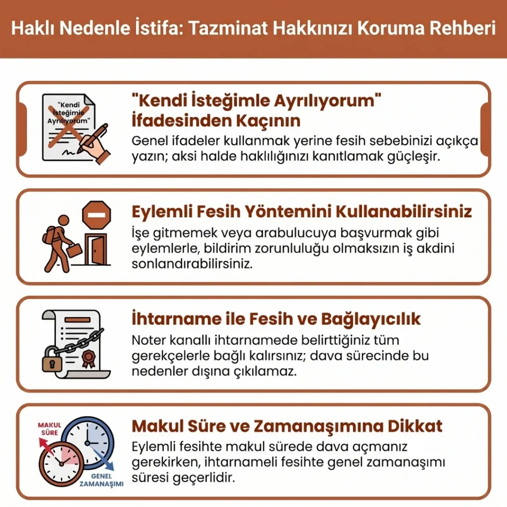 Kendi İsteği İle Ayrılan Nasıl Haklı Fesih Yapabilir?