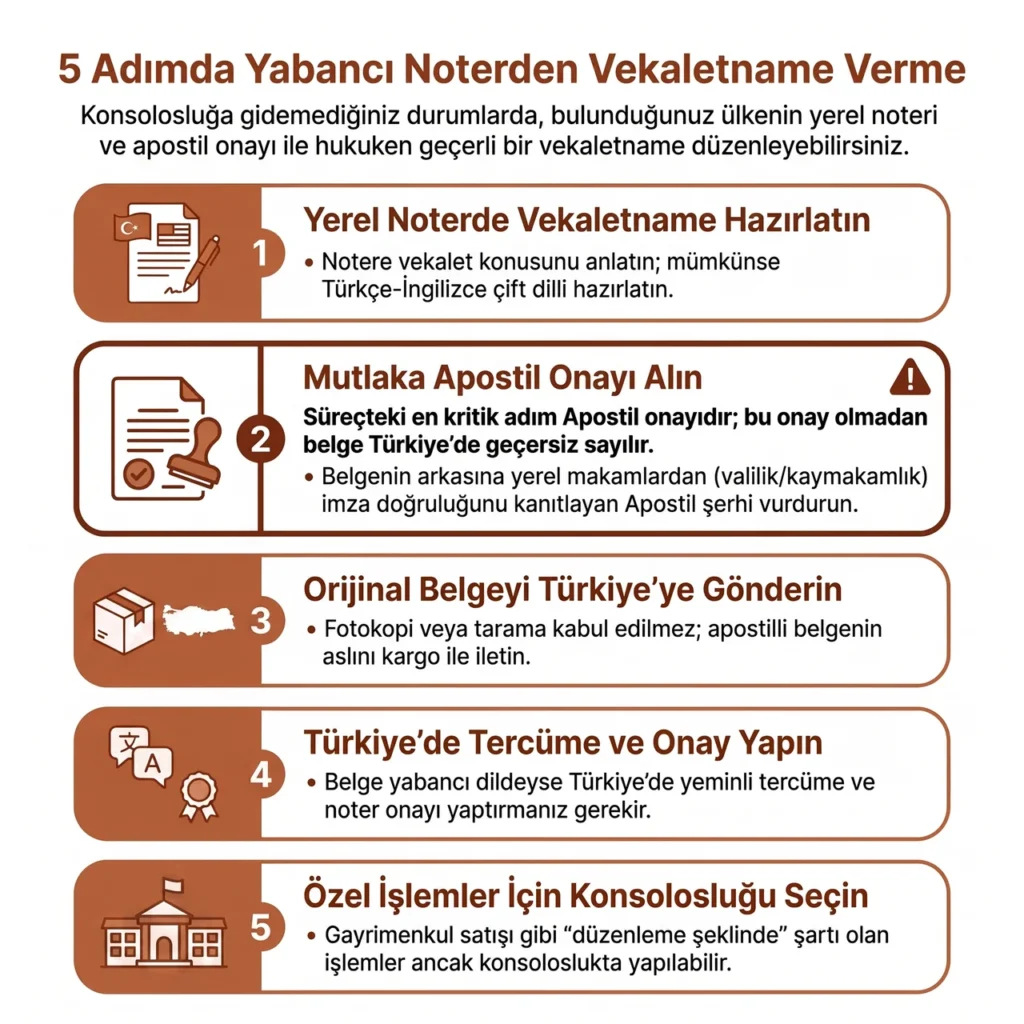 Noter İle Yurt Dışından Vekaletname Vermek