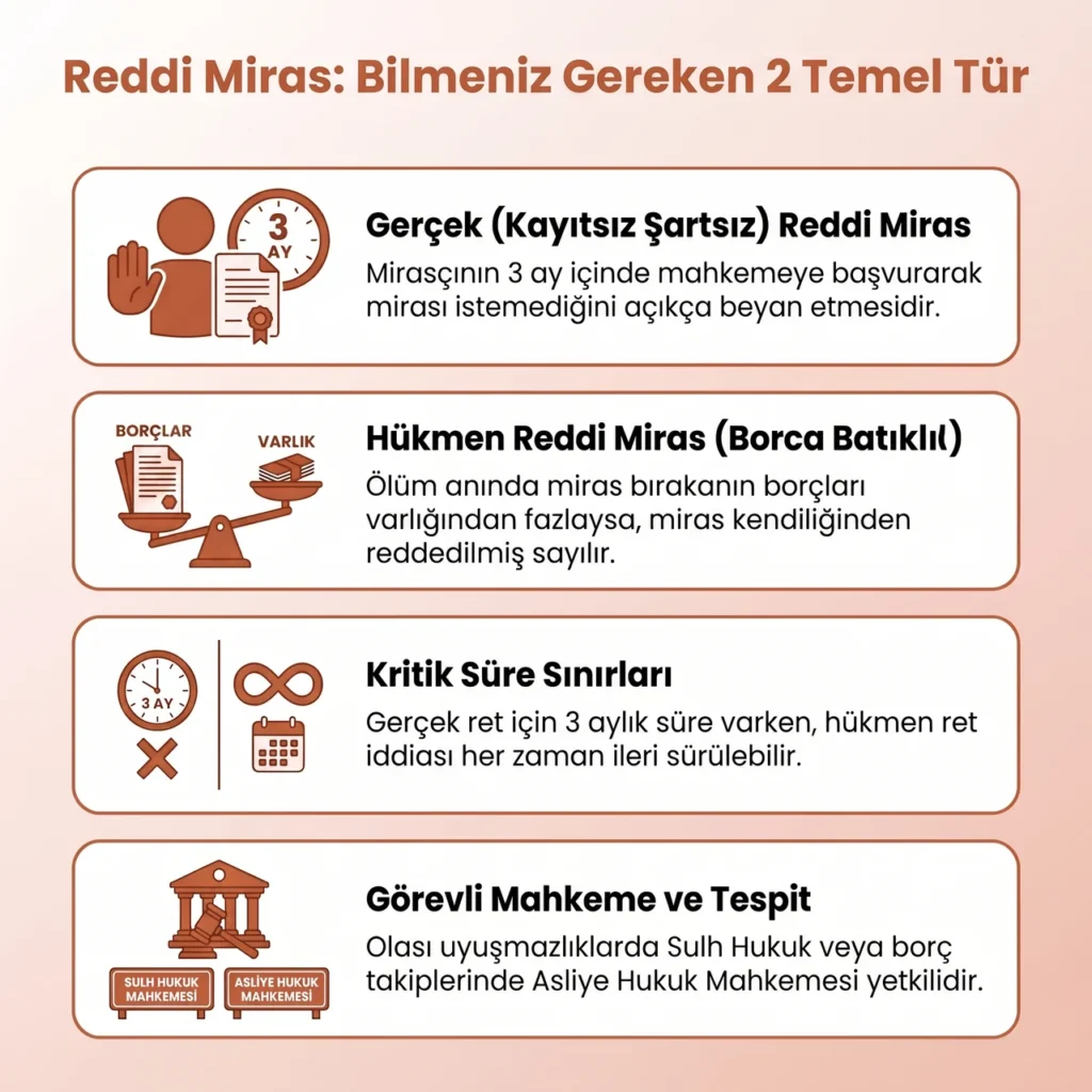 Reddi Mirasın Türleri