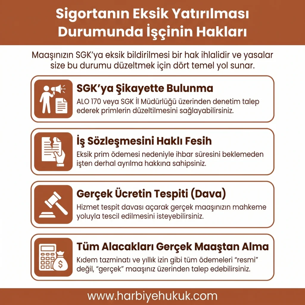 Sigortanın Eksik Yatırılması Durumunda İşçinin Hakları