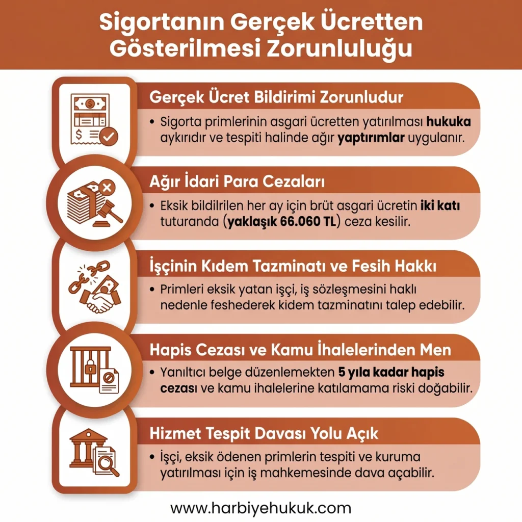 Sigortanın Gerçek Ücretten Gösterilmesi Zorunluluğu