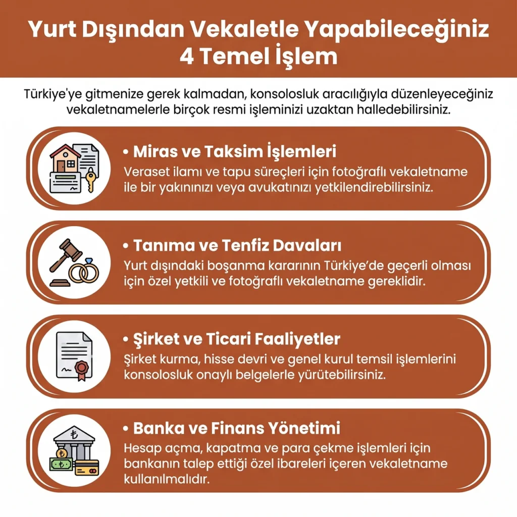 Yurt Dışından Vekalet Türleri