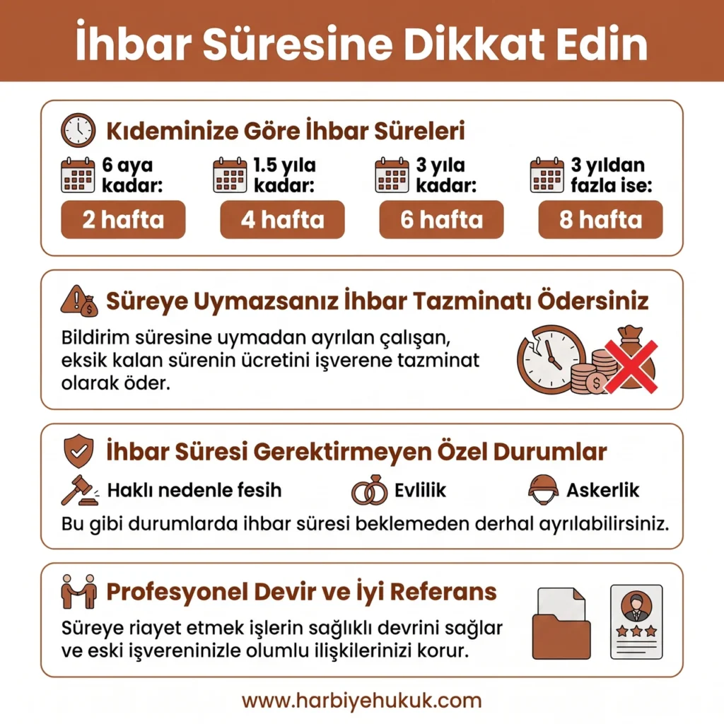 İhbar Süresine Dikkat Edilmesi