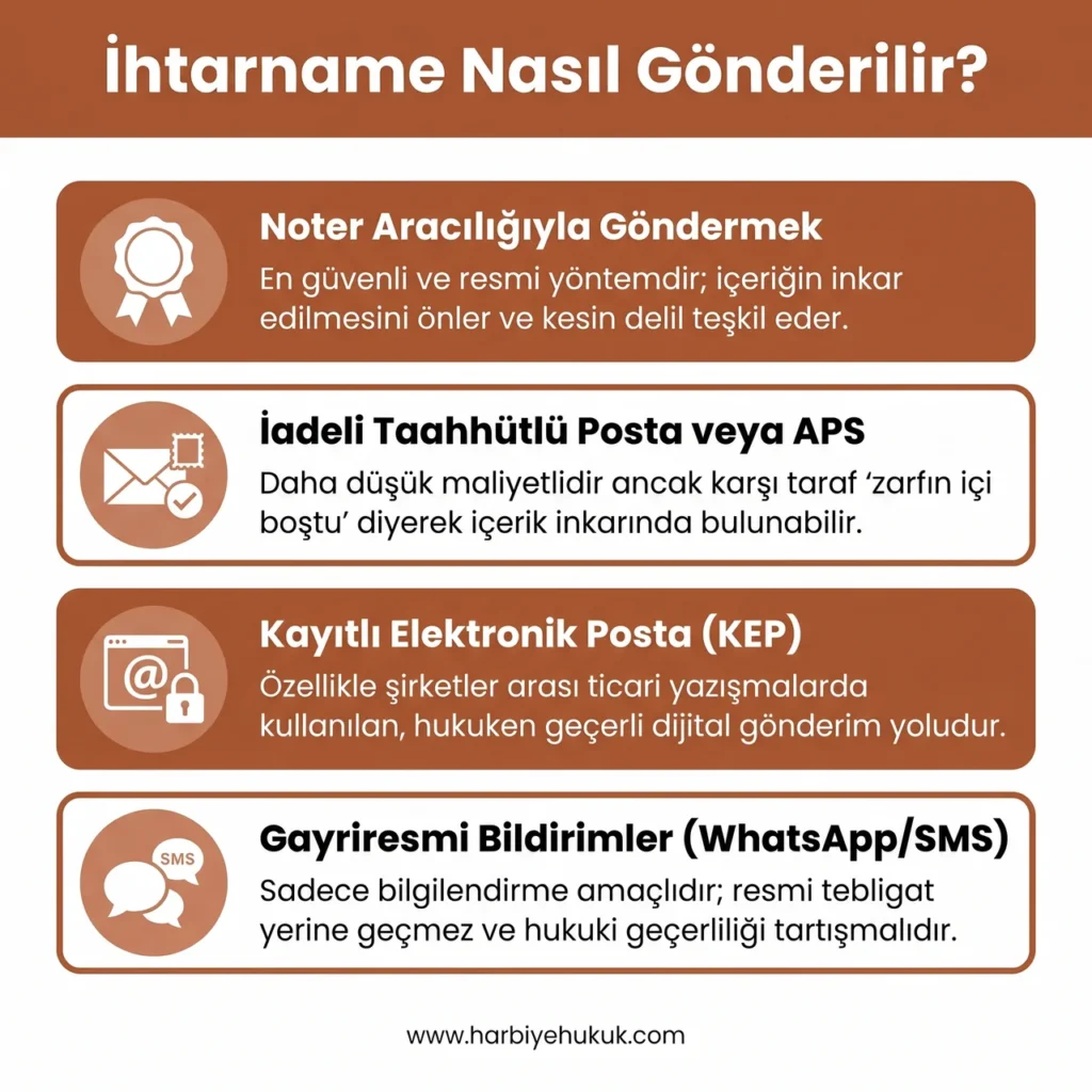 İhtarname Nasıl Gönderilir?