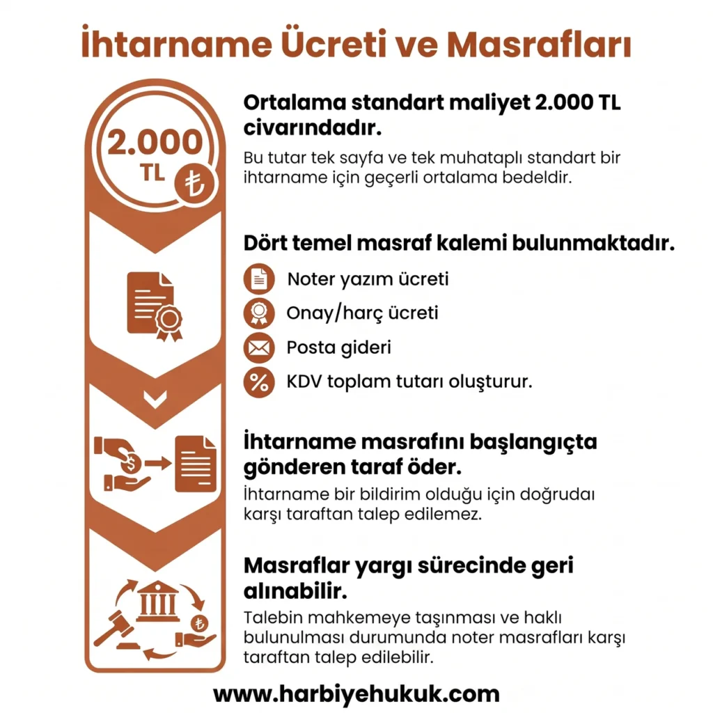 İhtarname Ücreti ve Masrafları