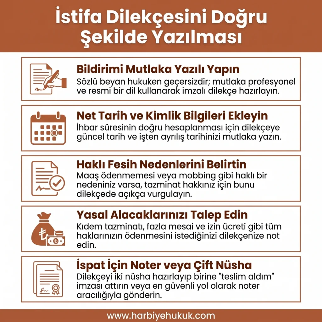 İstifa Dilekçesinin Doğru Şekilde Yazılması