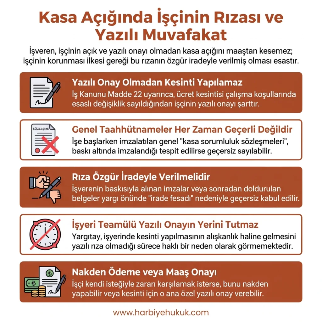 Kasa Açığında İşçinin Rızası ve Yazılı Muvafakat