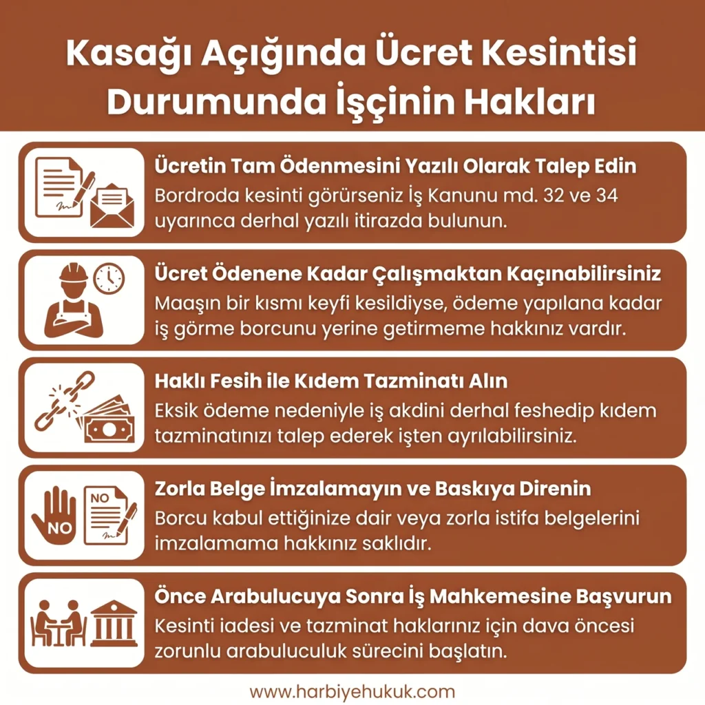 Kasağı Açığında Ücret Kesintisi Durumunda İşçinin Hakları
