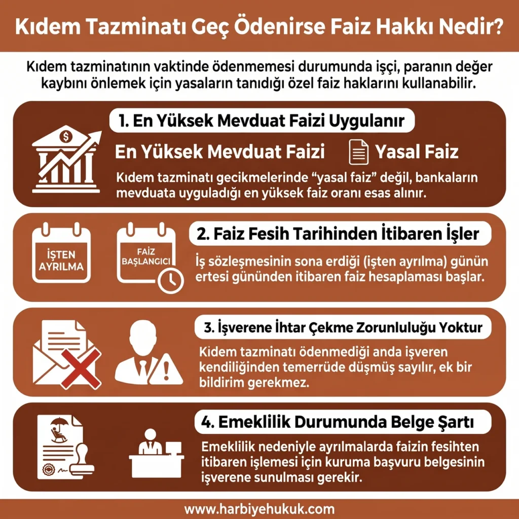 Kıdem Tazminatı Geç Ödenirse Faiz Hakkı Nedir?