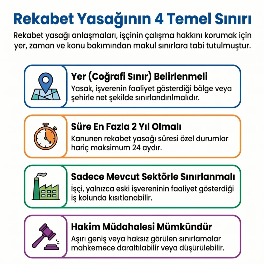 Rekabet Yasağı Sınırları